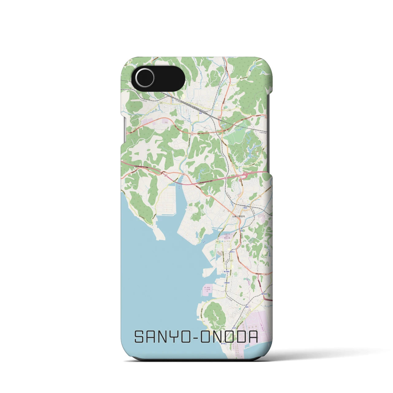 【山陽小野田（山口県）】地図柄iPhoneケース（バックカバータイプ）