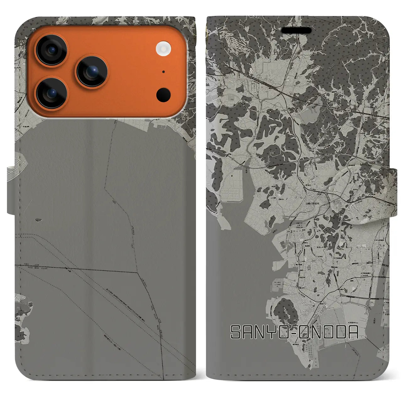 【山陽小野田（山口県）】地図柄iPhoneケース（手帳タイプ）