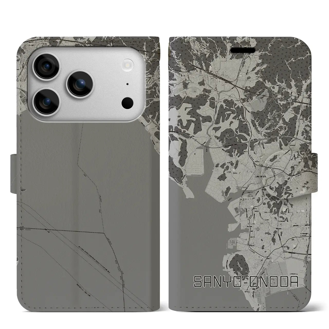 【山陽小野田（山口県）】地図柄iPhoneケース（手帳タイプ）