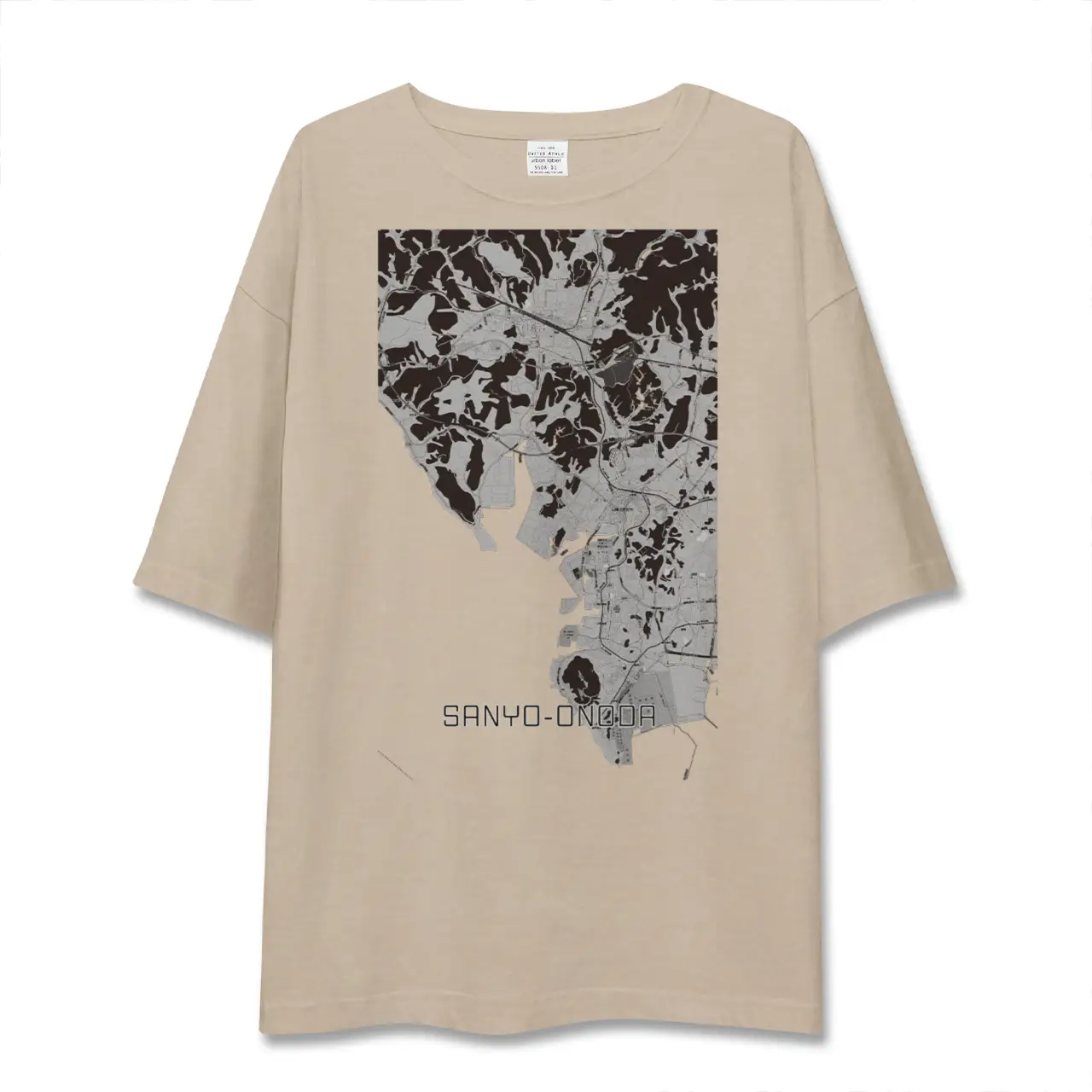 【山陽小野田（山口県）】地図柄ビッグシルエットTシャツ