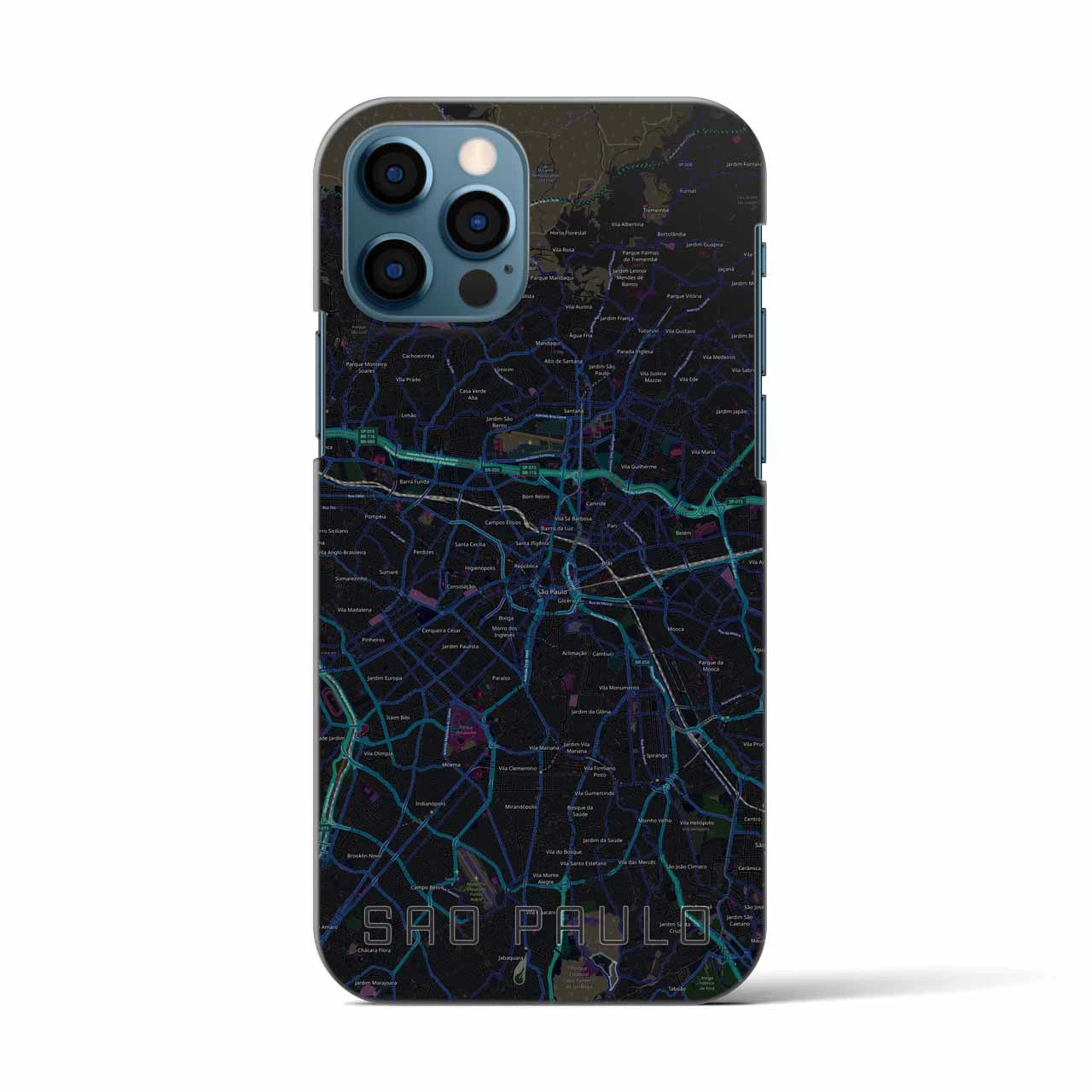 【サンパウロ（ブラジル）】地図柄iPhoneケース（バックカバータイプ）