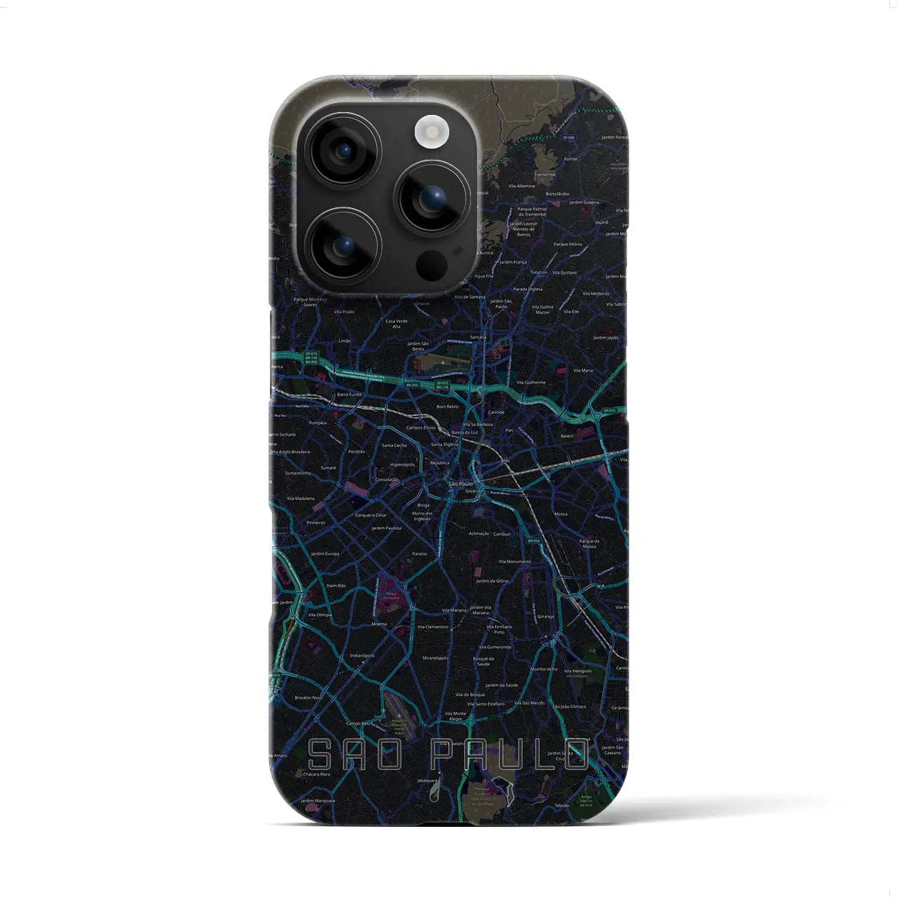 【サンパウロ（ブラジル）】地図柄iPhoneケース（バックカバータイプ）