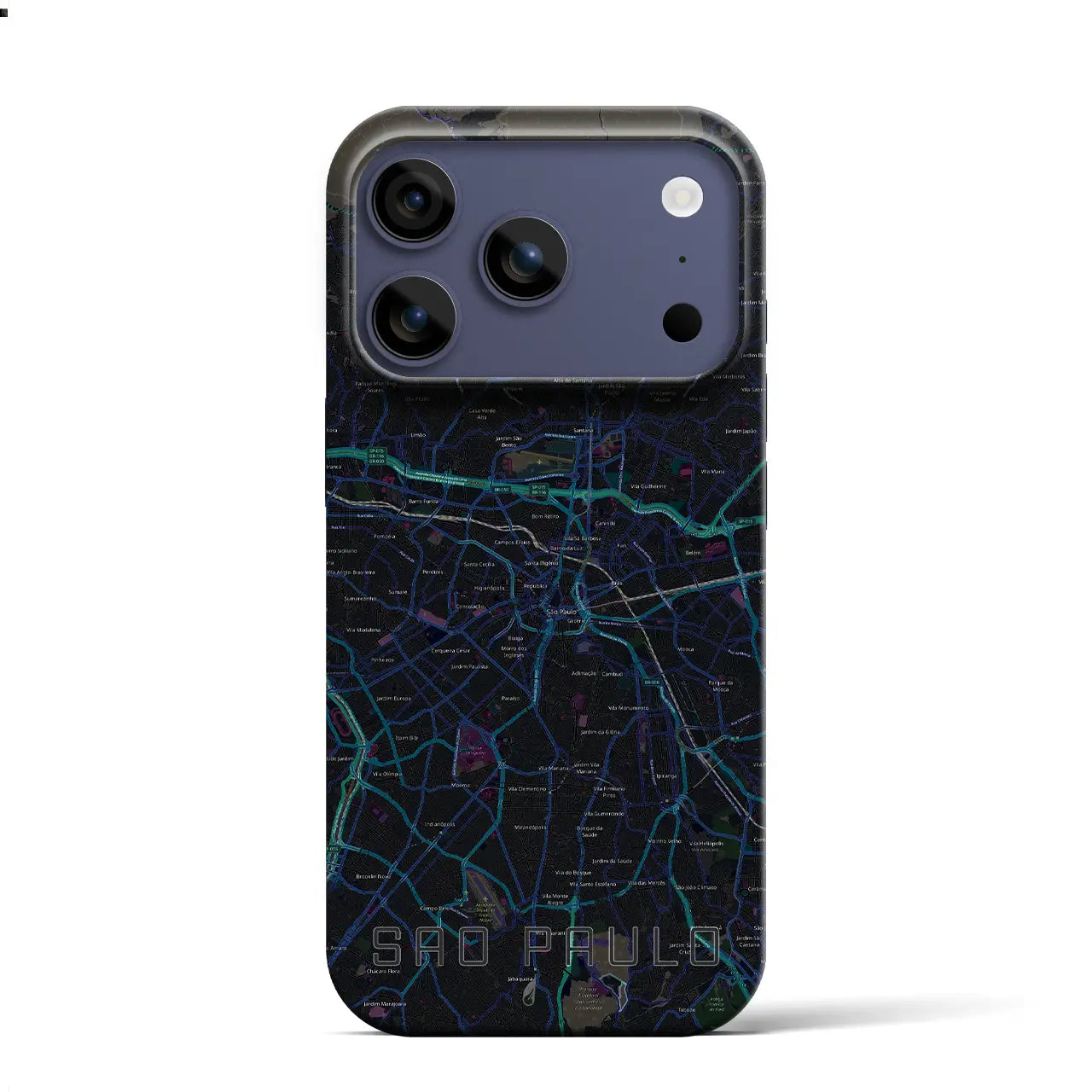 【サンパウロ（ブラジル）】地図柄iPhoneケース（バックカバータイプ）