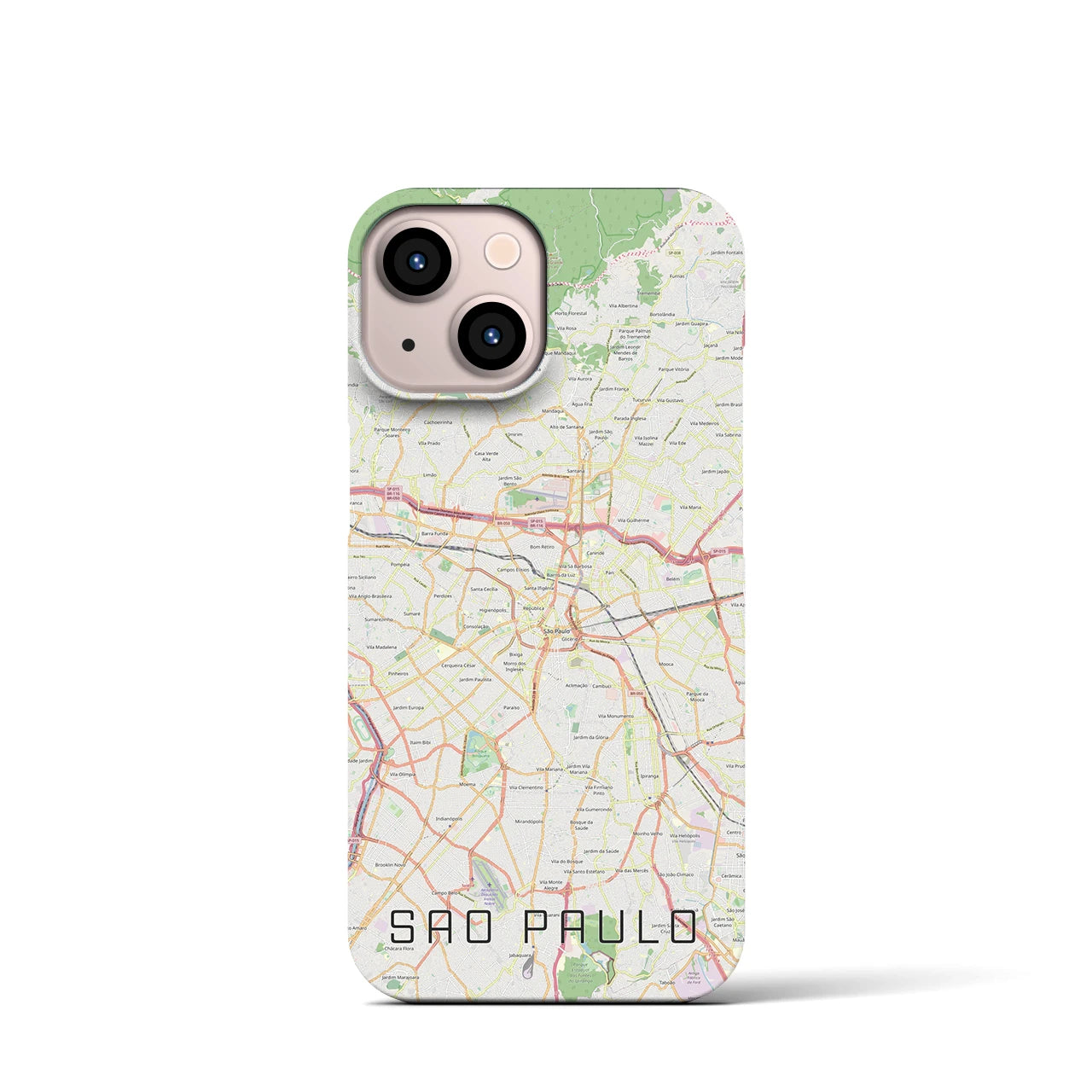 【サンパウロ（ブラジル）】地図柄iPhoneケース（バックカバータイプ）
