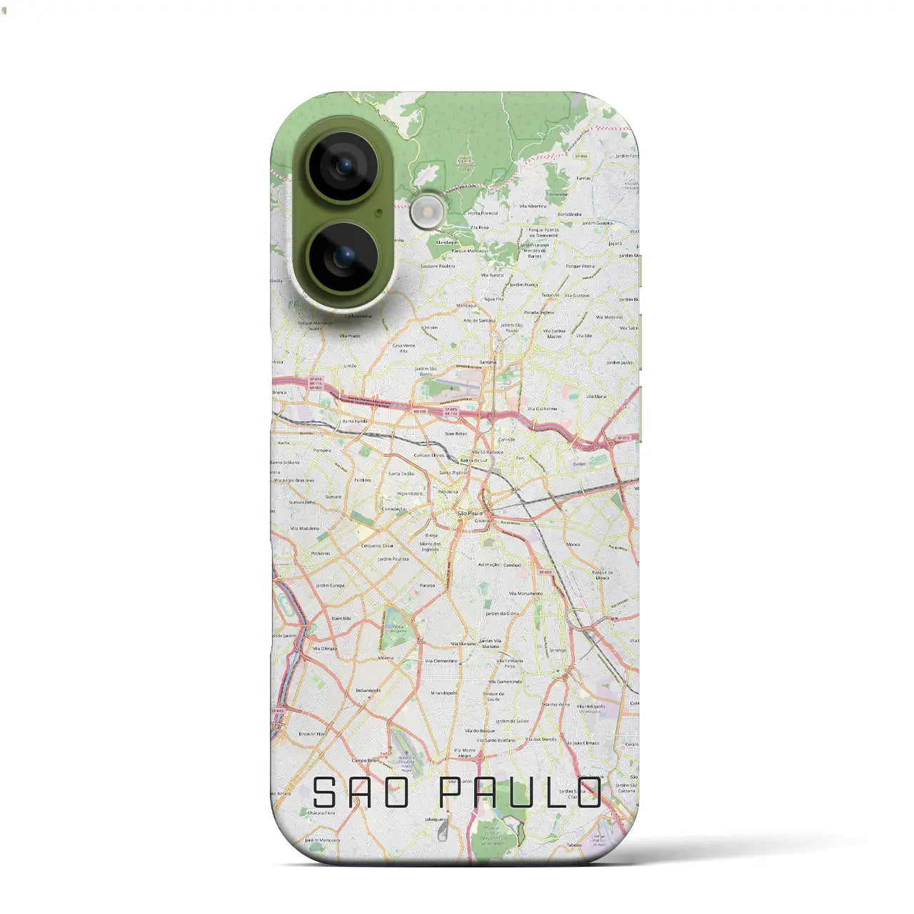 【サンパウロ（ブラジル）】地図柄iPhoneケース（バックカバータイプ）