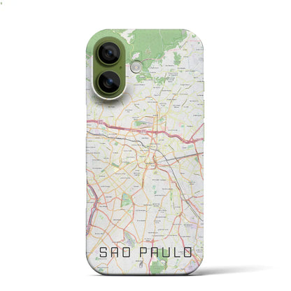 【サンパウロ（ブラジル）】地図柄iPhoneケース（バックカバータイプ）