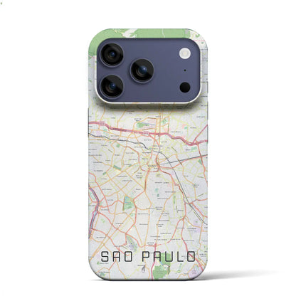 【サンパウロ（ブラジル）】地図柄iPhoneケース（バックカバータイプ）