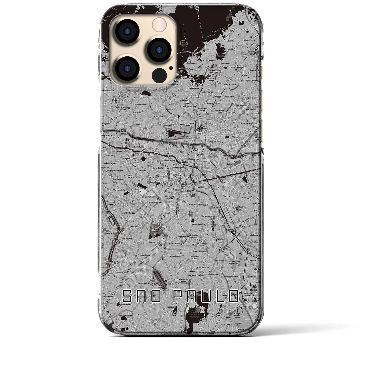 【サンパウロ（ブラジル）】地図柄iPhoneケース（クリアタイプ）