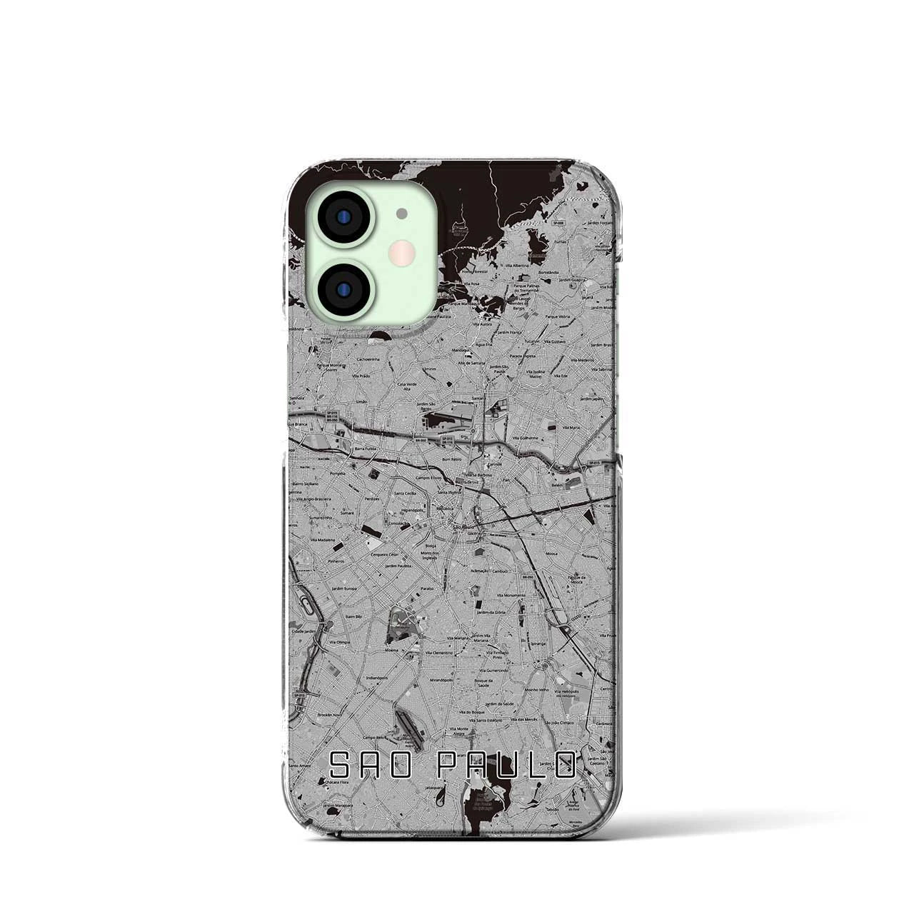 【サンパウロ（ブラジル）】地図柄iPhoneケース（クリアタイプ）
