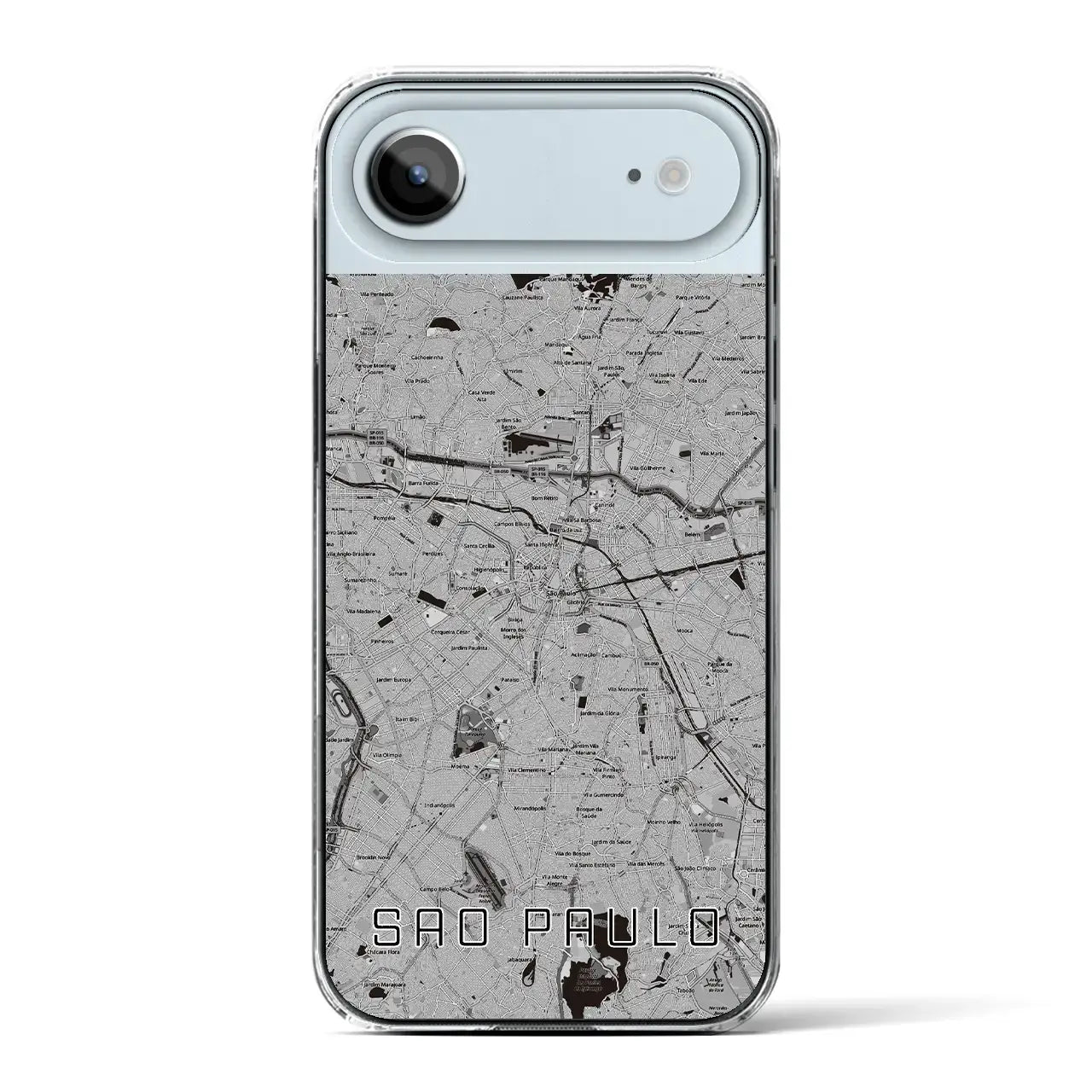 【サンパウロ（ブラジル）】地図柄iPhoneケース（クリアタイプ）