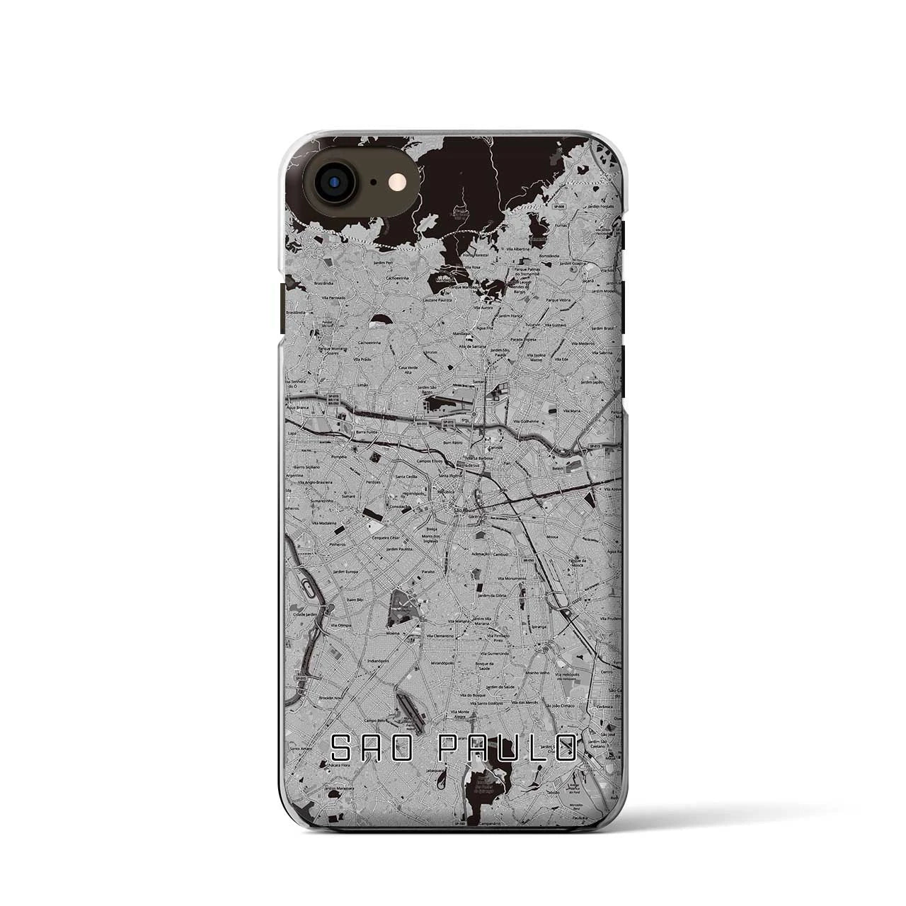 【サンパウロ（ブラジル）】地図柄iPhoneケース（クリアタイプ）