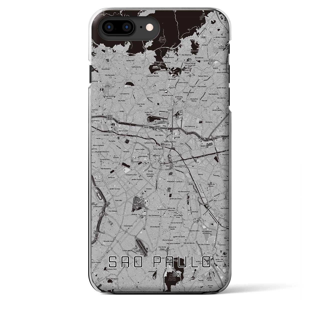 【サンパウロ（ブラジル）】地図柄iPhoneケース（クリアタイプ）