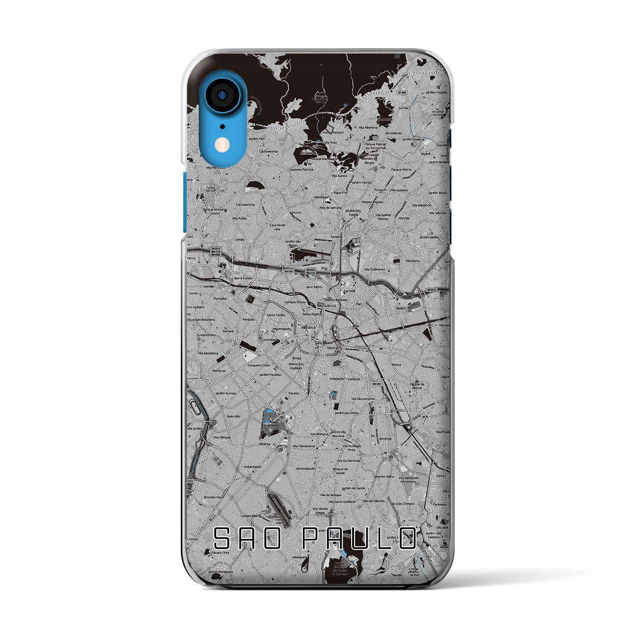 【サンパウロ（ブラジル）】地図柄iPhoneケース（クリアタイプ）