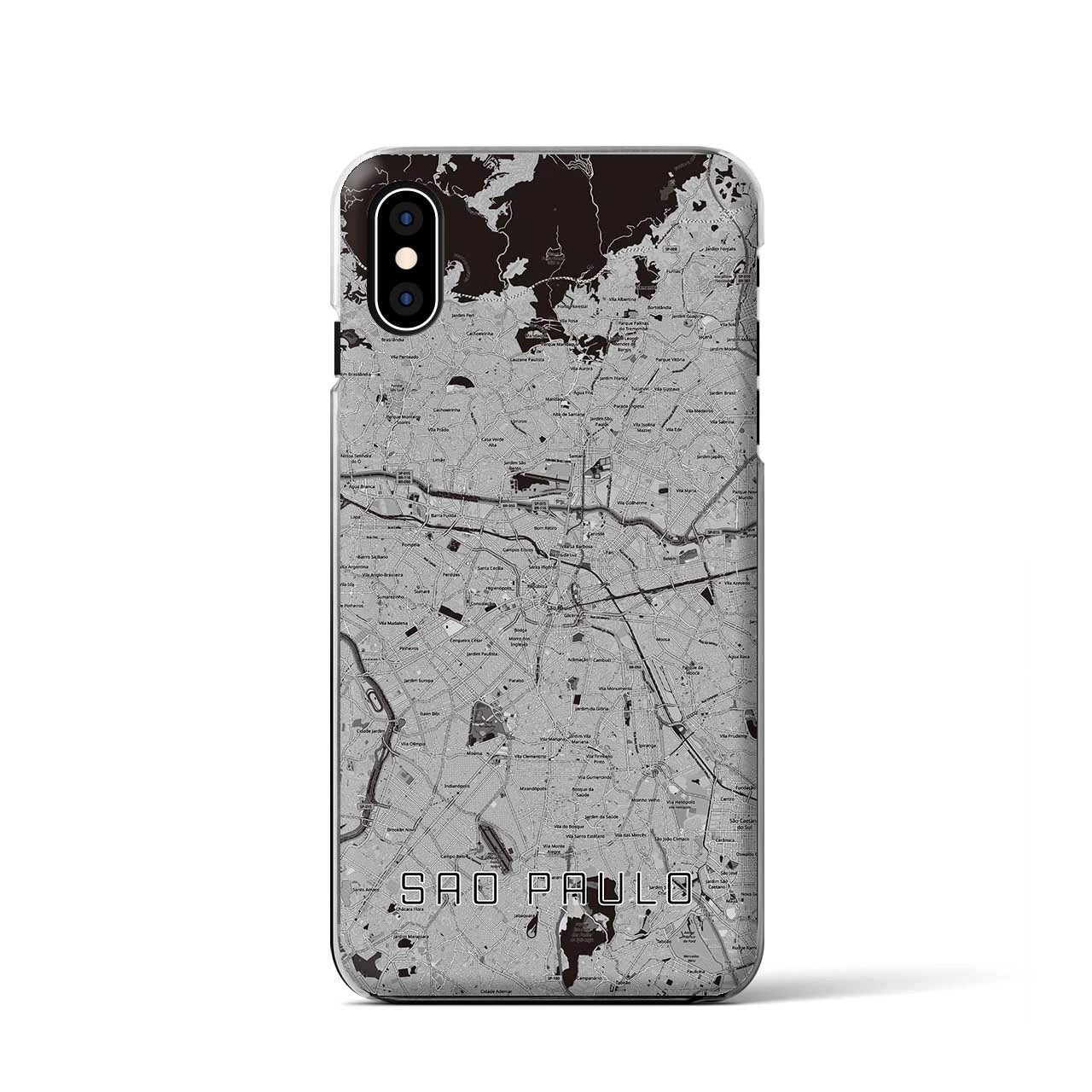 【サンパウロ（ブラジル）】地図柄iPhoneケース（クリアタイプ）
