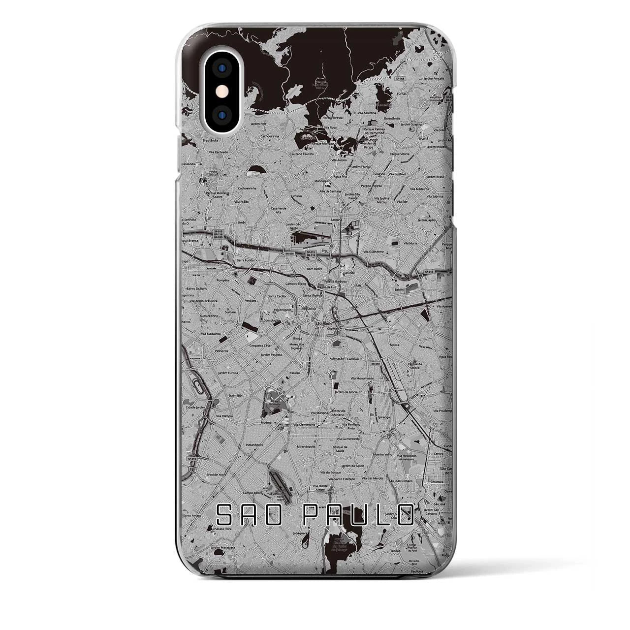 【サンパウロ（ブラジル）】地図柄iPhoneケース（クリアタイプ）