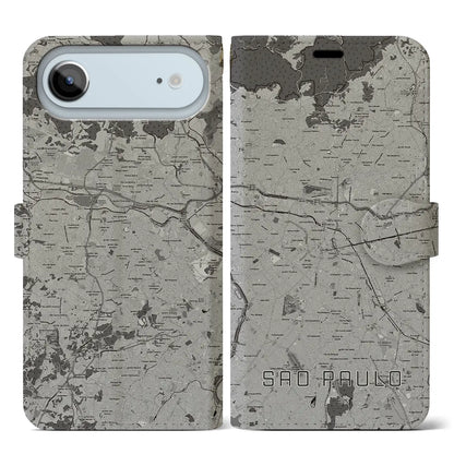 【サンパウロ（ブラジル）】地図柄iPhoneケース（手帳タイプ）