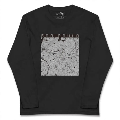 【サンパウロ（ブラジル）】地図柄ロングスリーブTシャツ