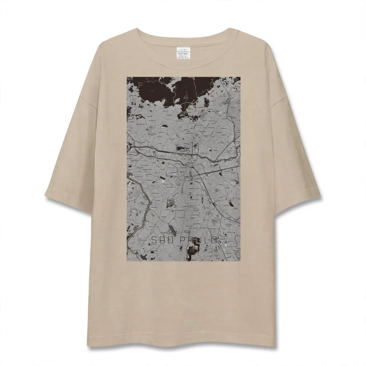 【サンパウロ（ブラジル）】地図柄ビッグシルエットTシャツ