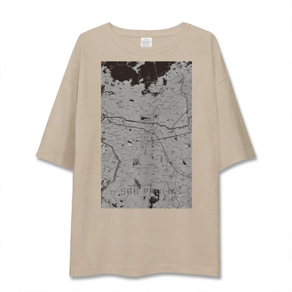 【サンパウロ（ブラジル）】地図柄ビッグシルエットTシャツ