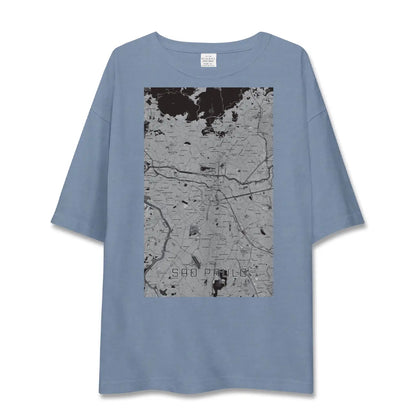 【サンパウロ（ブラジル）】地図柄ビッグシルエットTシャツ