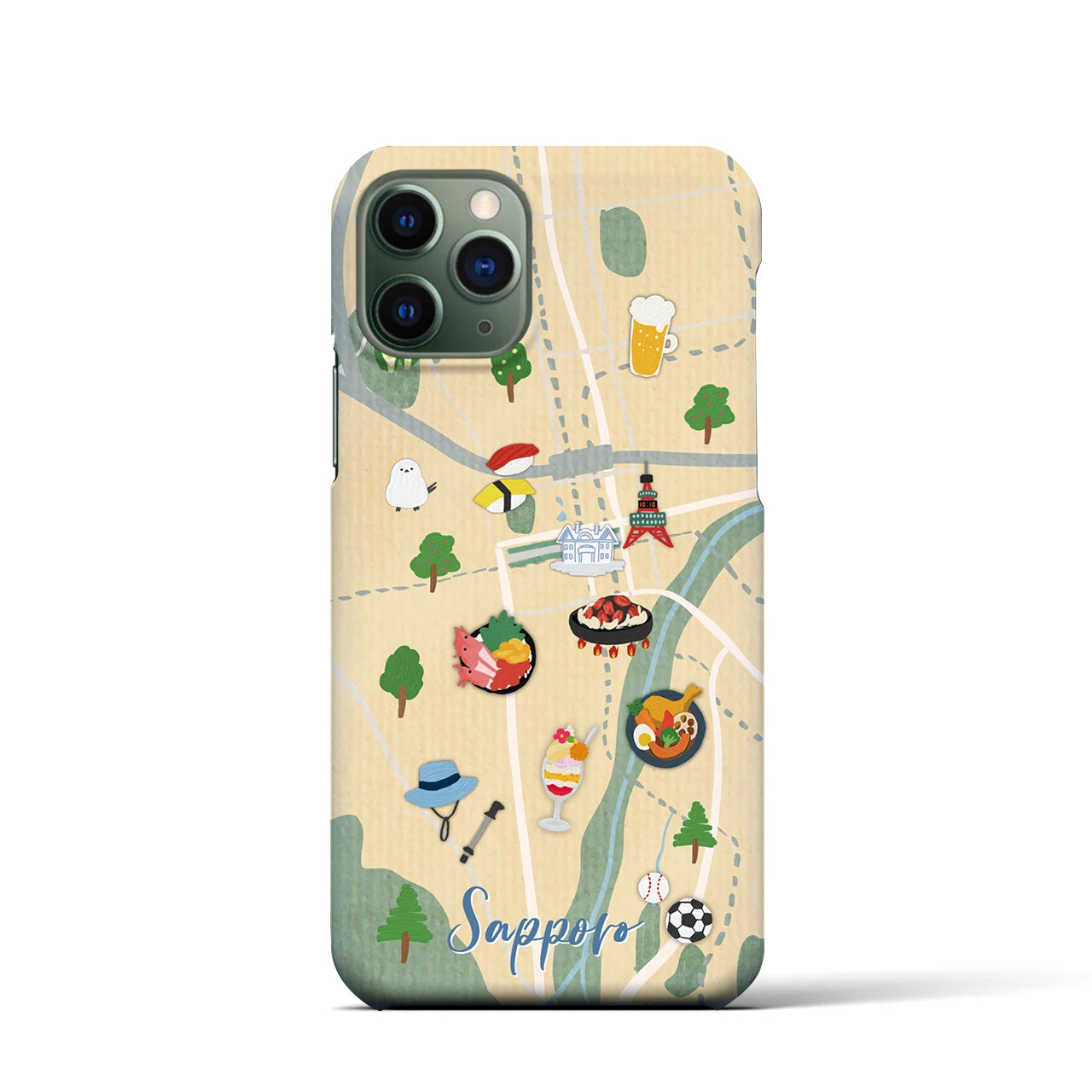 【札幌（Walk &amp; Eat）】Walk &amp; Eat iPhoneケース（バックカバータイプ）クリーム・iPhone 11 Pro 用