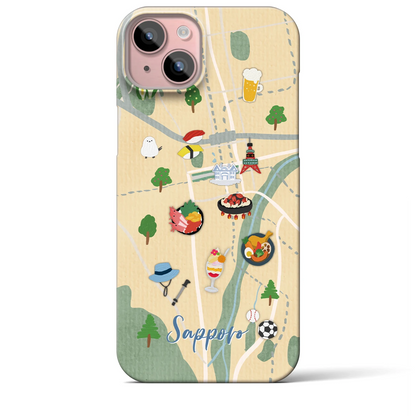 【札幌（Walk &amp; Eat）】Walk &amp; Eat iPhoneケース（バックカバータイプ）クリーム・iPhone 15 Plus 用