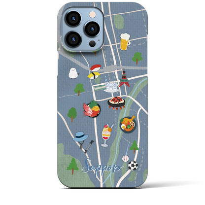 【札幌（Walk &amp; Eat）】Walk &amp; Eat iPhoneケース（バックカバータイプ）ライトブルー・iPhone 13 Pro Max 用