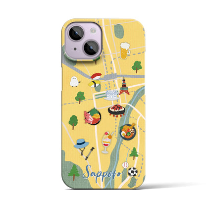 【札幌（Walk &amp; Eat）】Walk &amp; Eat iPhoneケース（バックカバータイプ）ライトイエロー・iPhone 14 用