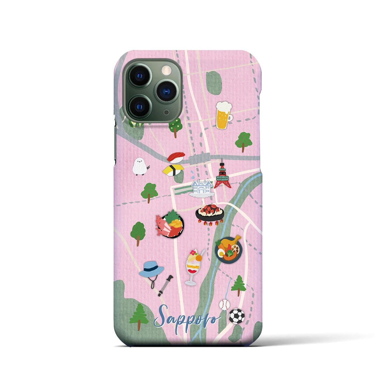 【札幌（Walk &amp; Eat）】Walk &amp; Eat iPhoneケース（バックカバータイプ）ピンク・iPhone 11 Pro 用