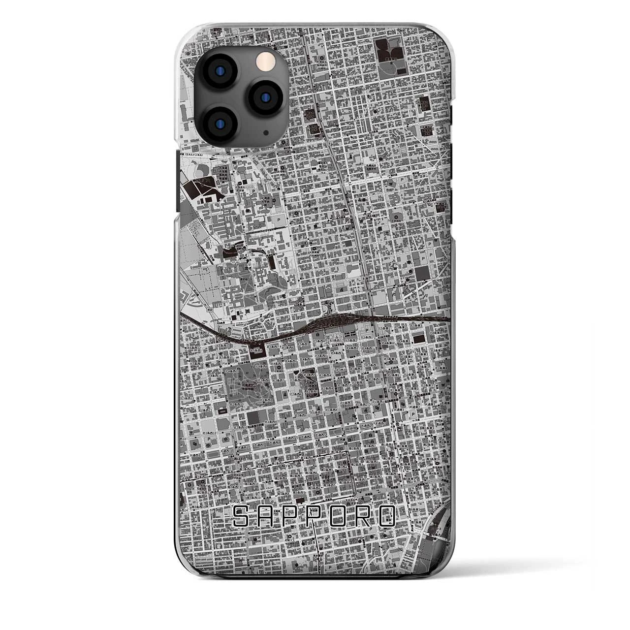 【札幌2（北海道）】地図柄iPhoneケース（クリアタイプ）