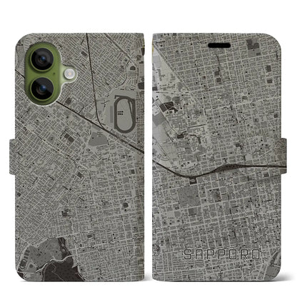 【札幌2（北海道）】地図柄iPhoneケース（手帳タイプ）