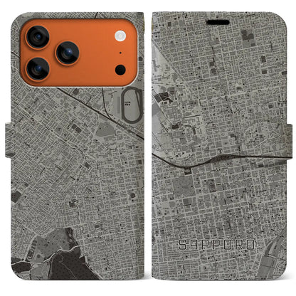 【札幌2（北海道）】地図柄iPhoneケース（手帳タイプ）