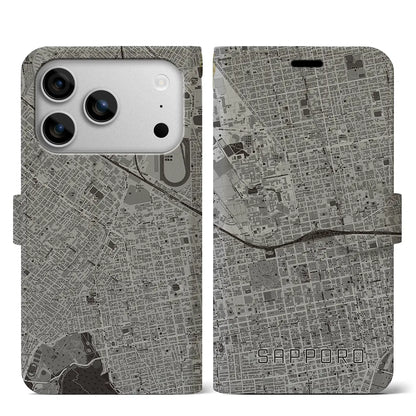 【札幌2（北海道）】地図柄iPhoneケース（手帳タイプ）