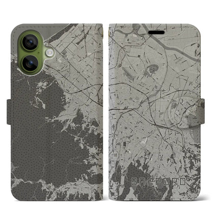 【札幌3（北海道）】地図柄iPhoneケース（手帳タイプ）