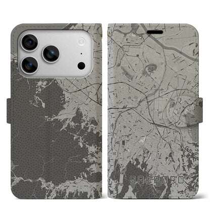 【札幌3（北海道）】地図柄iPhoneケース（手帳タイプ）