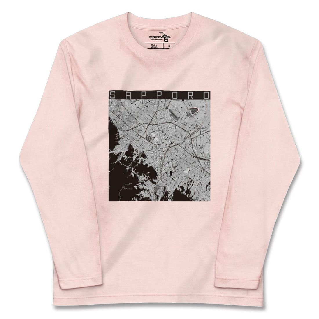 【札幌3（北海道）】地図柄ロングスリーブTシャツ