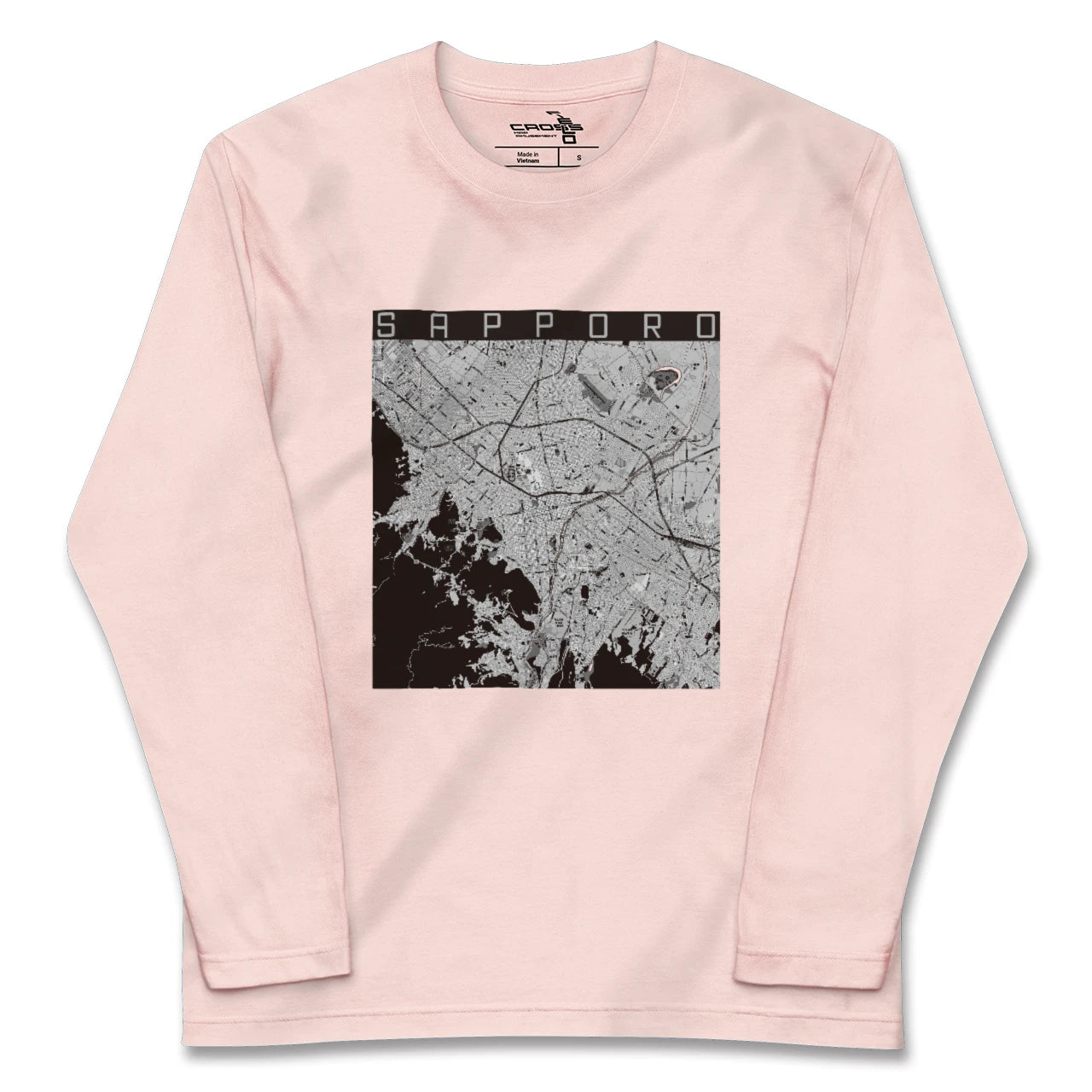 【札幌3（北海道）】地図柄ロングスリーブTシャツ