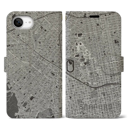 【札幌4（北海道）】地図柄iPhoneケース（手帳タイプ）
