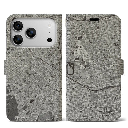 【札幌4（北海道）】地図柄iPhoneケース（手帳タイプ）