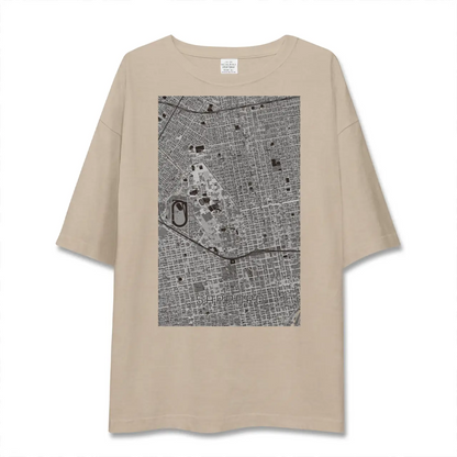 【札幌4（北海道）】地図柄ビッグシルエットTシャツ