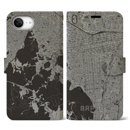 【札幌（北海道）】地図柄iPhoneケース（手帳タイプ）