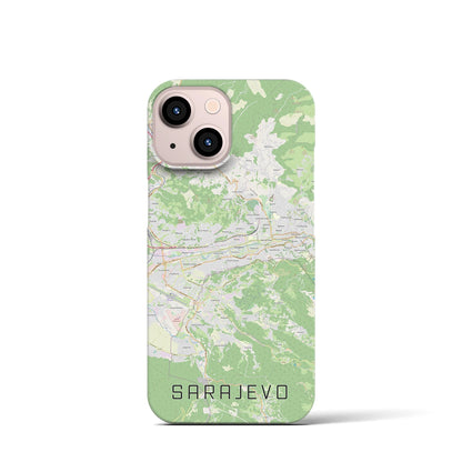 【サラエヴォ（ボスニア・ヘルツェゴビナ）】地図柄iPhoneケース（バックカバータイプ）
