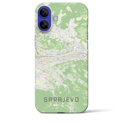 【サラエヴォ（ボスニア・ヘルツェゴビナ）】地図柄iPhoneケース（バックカバータイプ）ナチュラル・iPhone 16 Pro Max 用