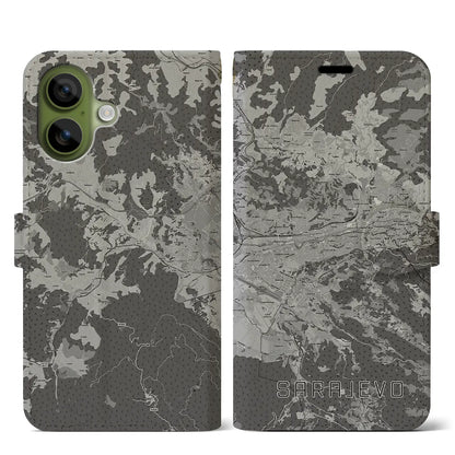 【サラエヴォ（ボスニア・ヘルツェゴビナ）】地図柄iPhoneケース（手帳タイプ）
