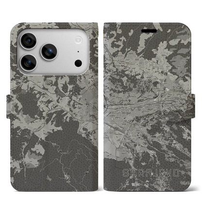 【サラエヴォ（ボスニア・ヘルツェゴビナ）】地図柄iPhoneケース（手帳タイプ）