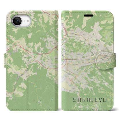 【サラエヴォ（ボスニア・ヘルツェゴビナ）】地図柄iPhoneケース（手帳タイプ）