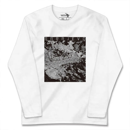 【サラエヴォ（ボスニア・ヘルツェゴビナ）】地図柄ロングスリーブTシャツ