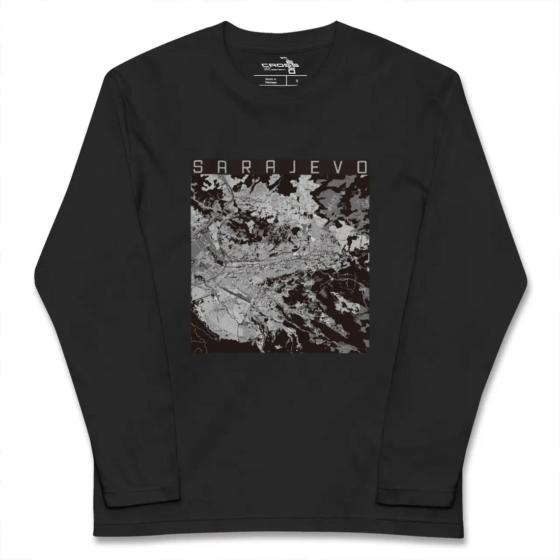 【サラエヴォ（ボスニア・ヘルツェゴビナ）】地図柄ロングスリーブTシャツ