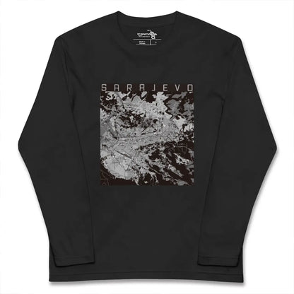 【サラエヴォ（ボスニア・ヘルツェゴビナ）】地図柄ロングスリーブTシャツ