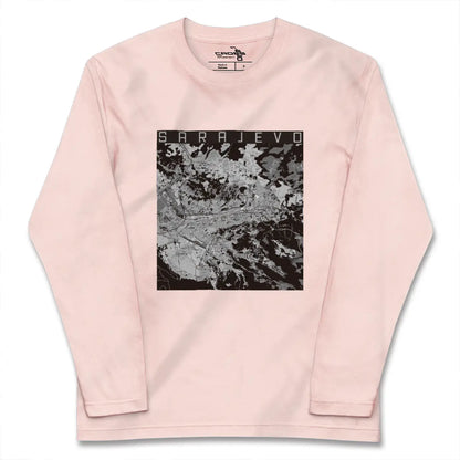 【サラエヴォ（ボスニア・ヘルツェゴビナ）】地図柄ロングスリーブTシャツ